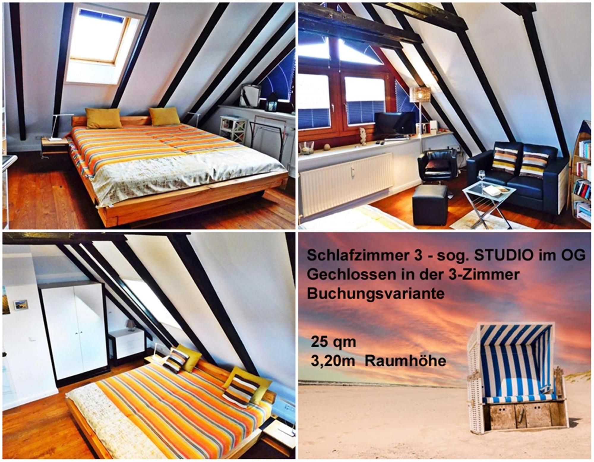 3-Zimmer-Ferienwohnung Deichwiese Westerland 1-3 Personen Экстерьер фото